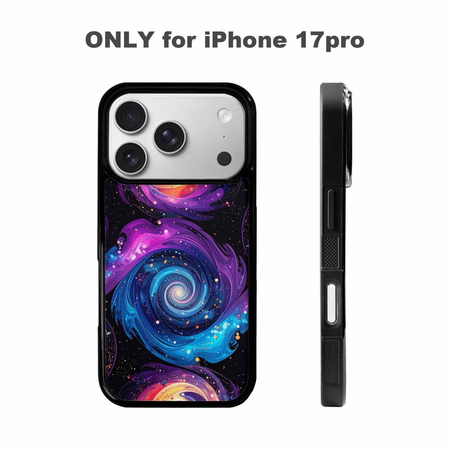 iPhone 17 Pro Case — Rose Galaxy Art Seamless Pattern Galaxy, Unique Phone Case Design