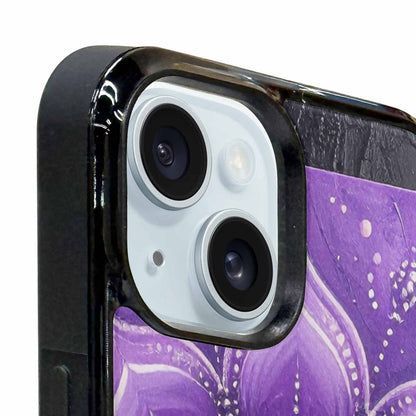 iPhone 15 Plus Case — Purple Mandala Bohemian Print Edge To, Customized Protective Case