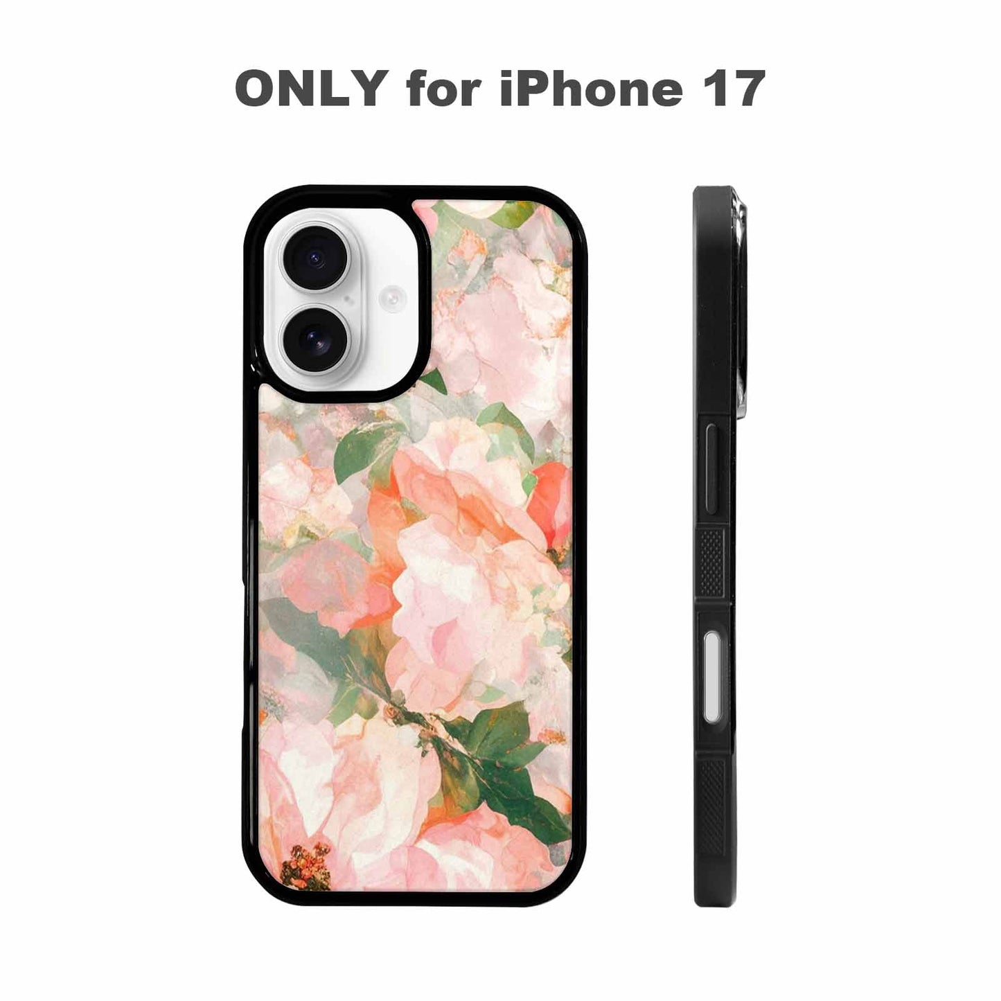 iPhone 17 Case — Marble Floral Art Seamless Floral, Original Design Phone Case