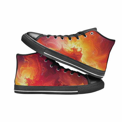MEN'S Galaxy Art - High Top Canvas Wallpaper Art Shoes