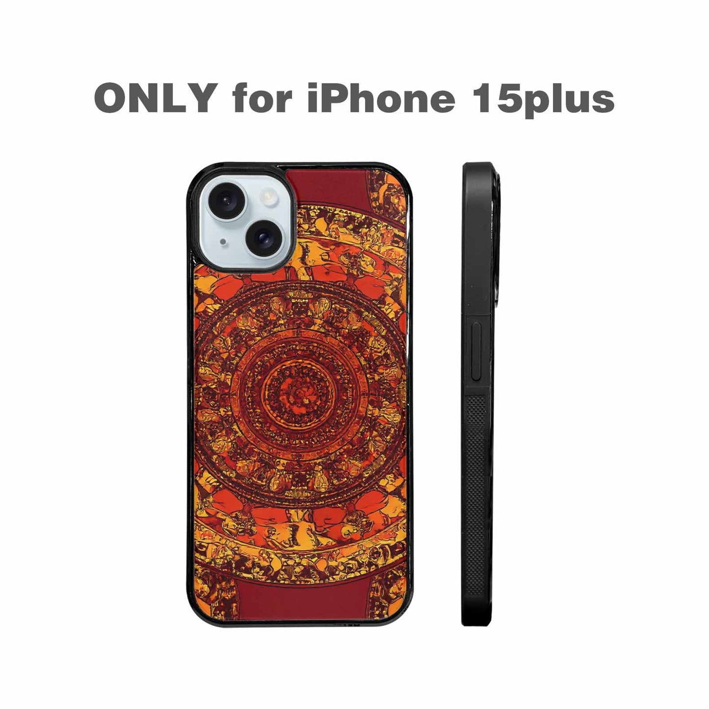 iPhone 15 Plus Case — Mandala Lions, Customized Protective Case