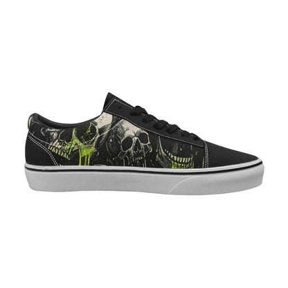 WOMEN'S Rainbow From Skull S Lace-Up Canvas Grunge Custom Shoes