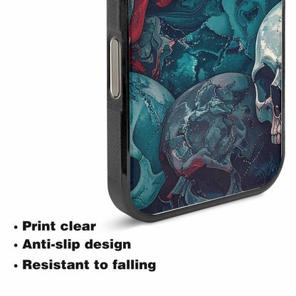 iPhone 15 Pro Max Case — Marble Skull Custom, Original Design Phone Case