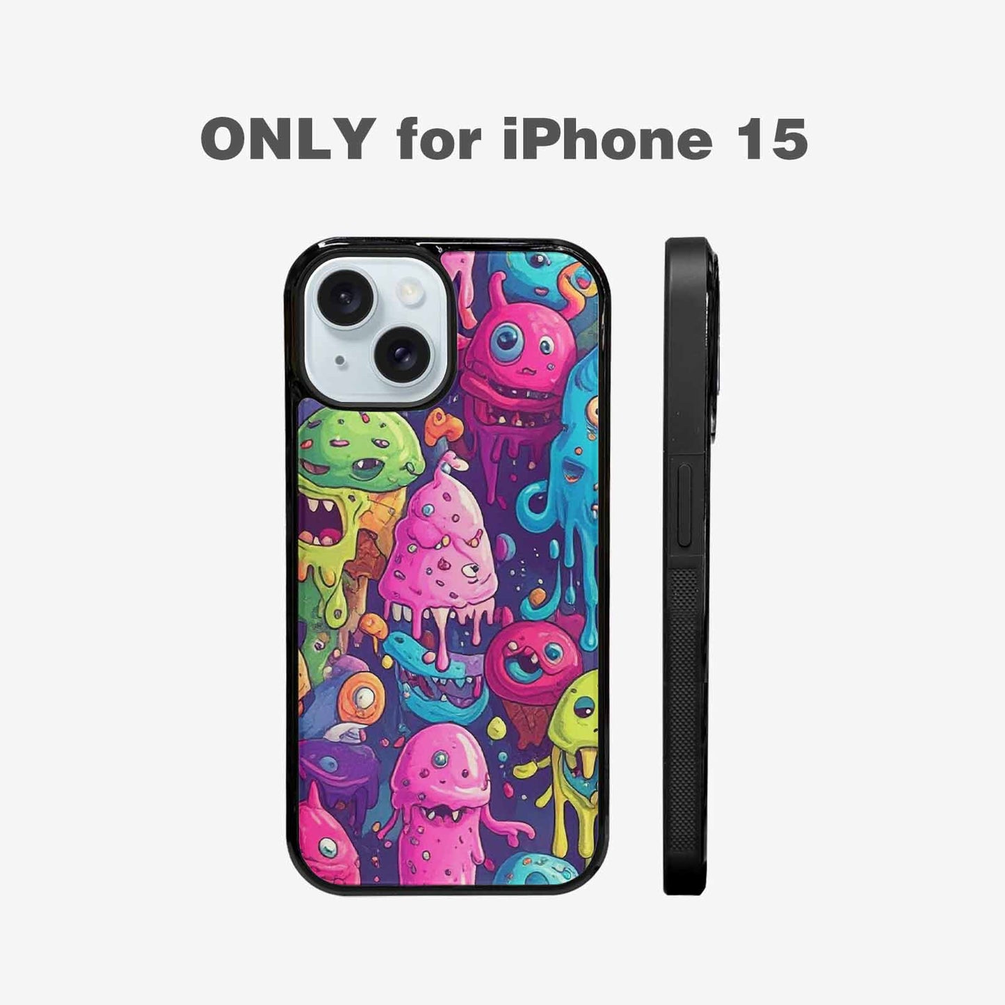 iPhone 15 Case — Melting Ice Cream Monster Charac, Original Design Phone Case