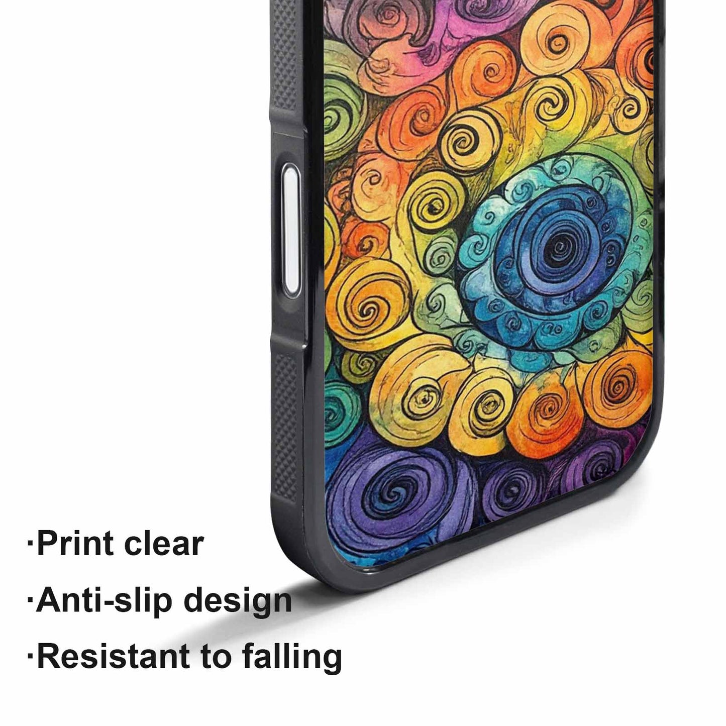 iPhone 17 Pro Max Case — Tie Dye Swirls (black Tie Dye, Custom Phone Case