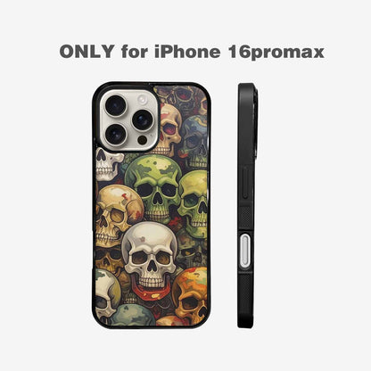 iPhone 16 Pro Max Case — Skulls Pattern Hundreds Of Sma, Personalized Phone Case
