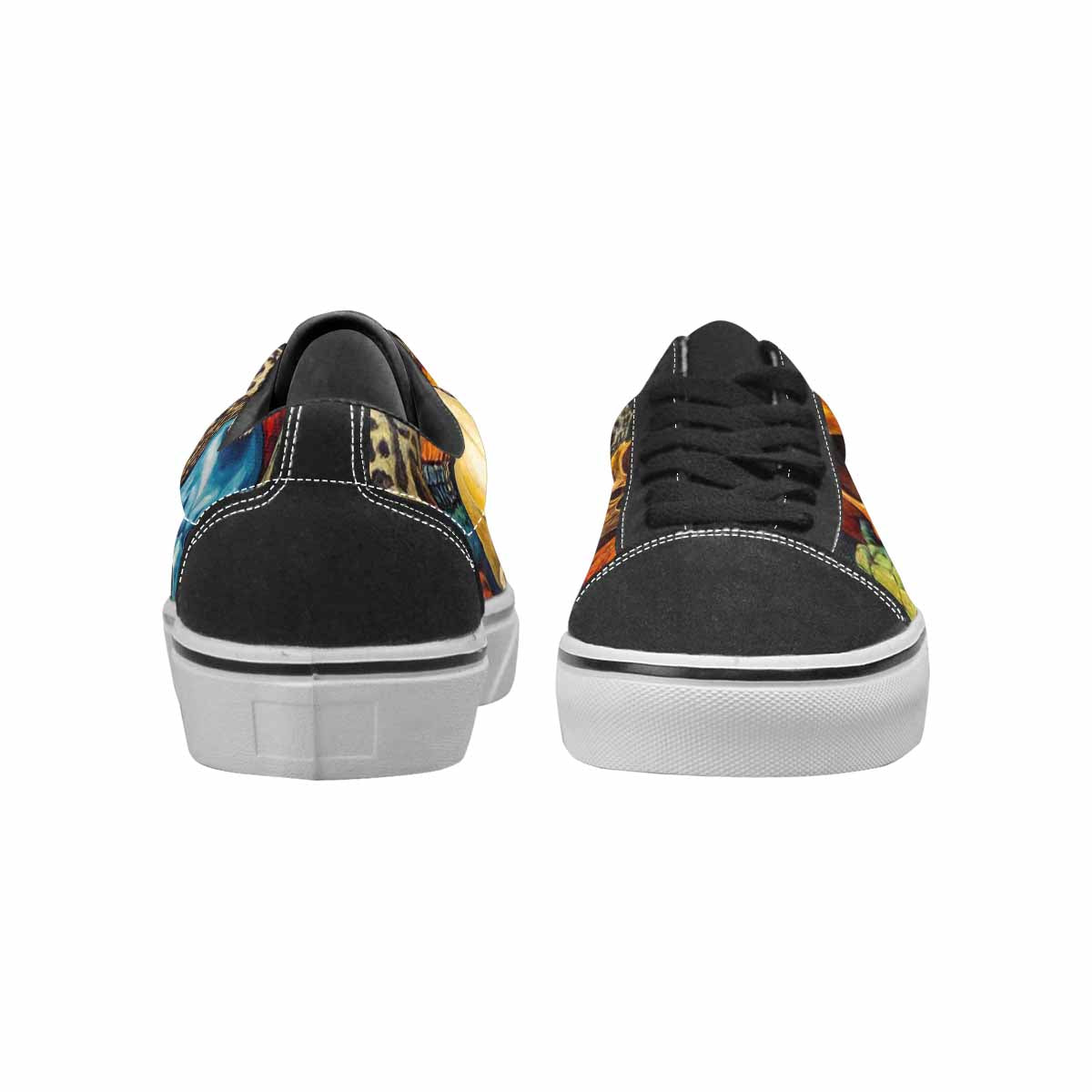 WOMEN'S Skulls  Animal Print Lace-Up Canvas Dreamcore Custom Shoes