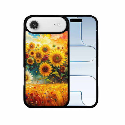 iPhone 17 Air Case — Impressionist Sunflower Brushstroke Pattern Hundreds Floral, Original Design Phone Case