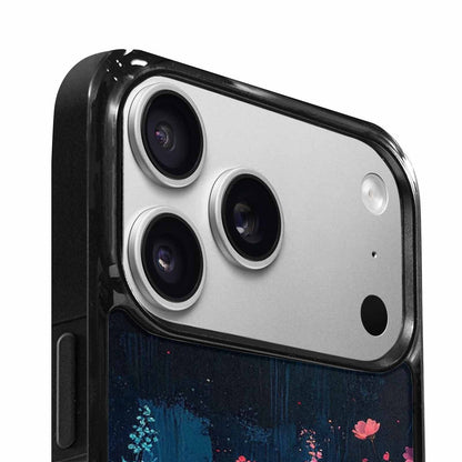 iPhone 17 Pro Max Case — Shadowy Glitch Floral Pattern Floral, Unique Phone Case Design