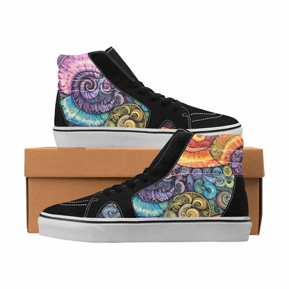 MEN'S Tie Dye High Top Canvas Wearable Art Aesthetic Limited Edition Sneakers