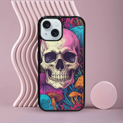 iPhone 15 Case — Mushroom Skull Custom, Custom Print Case Cover