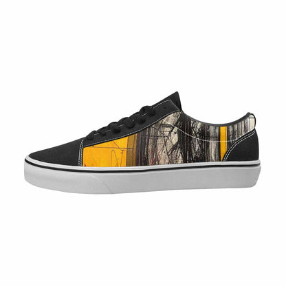MEN'S Liminal Black & Red Ink Canvas Original Design Surreal Limited Edition Sneakers
