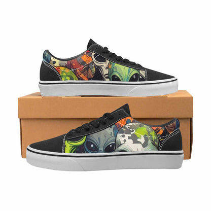 WOMEN'S Aliens × Camo Aliens Lace-Up Canvas Neon Fantasy Shoes