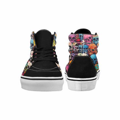 MEN'S Skulls (general) Skulls High Top Canvas Kaleidoscope Custom Sneakers