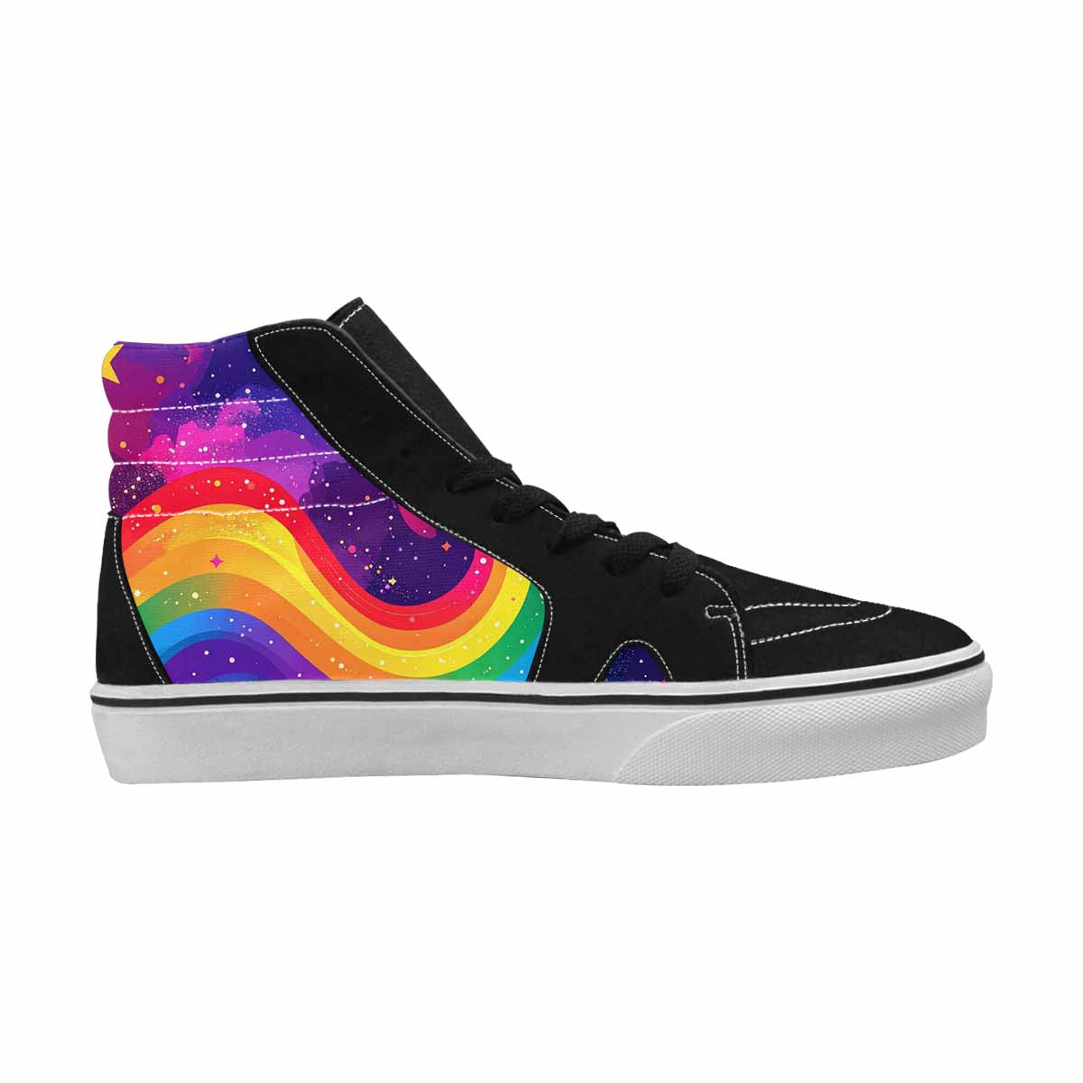 WOMEN'S Rainbow Pride Galaxy High Top Canvas Dreamcore Custom Sneakers