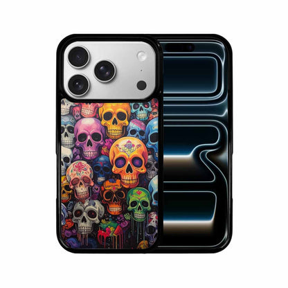 iPhone 17 Pro Case — Skulls General Skulls Pattern Hundreds Gothic, Custom Printed Phone Case