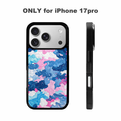 iPhone 17 Pro Case — Vivid Camo Transgender Pride Camo, Unique Phone Case Design