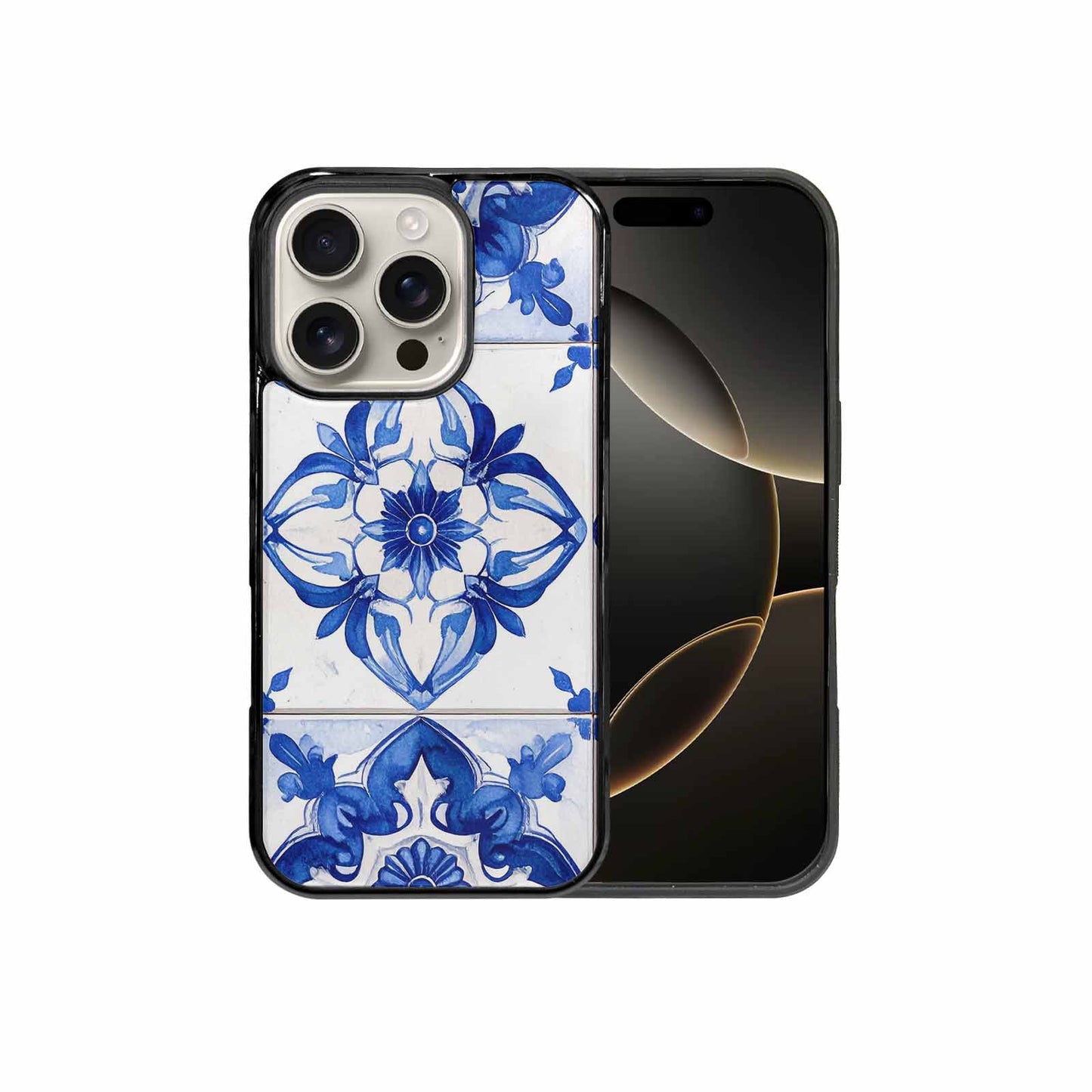 iPhone 16 Pro Case — Talavera Tile Floral, Original Design Phone Case