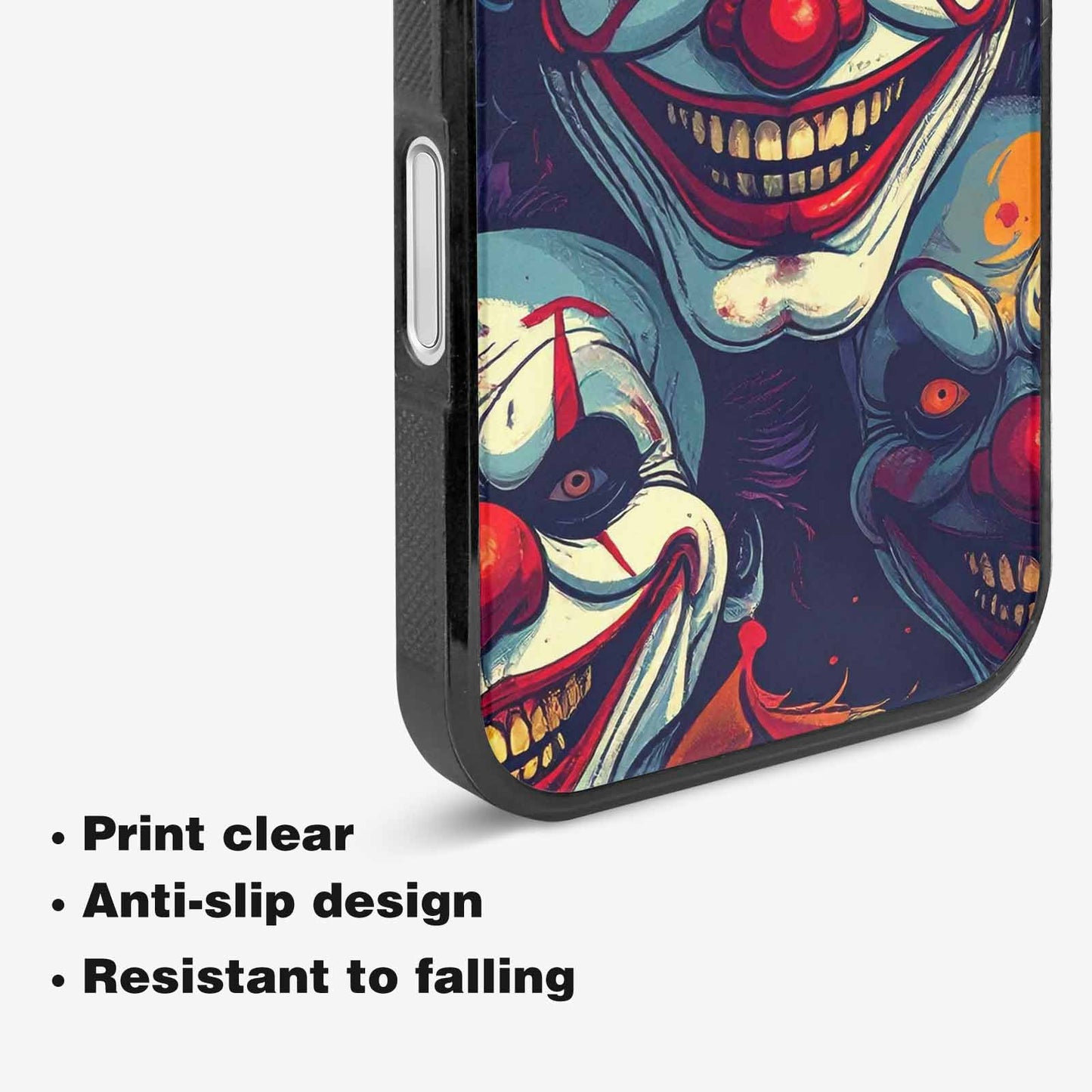 iPhone 16 Case — Evil Clown Cartoon, Custom Made Phone Cover
