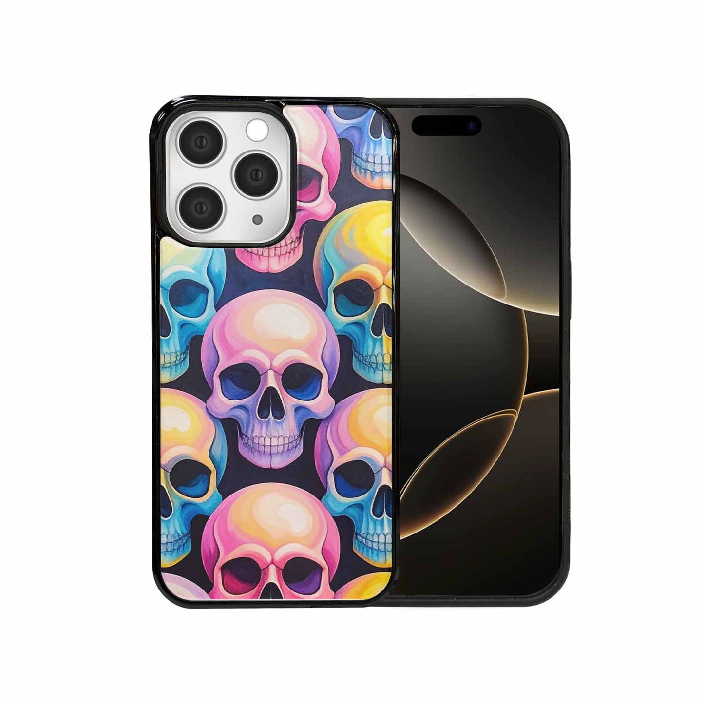 iPhone 15 Pro Max Case — Dripping Candy Skulls Custom, Custom Printed Phone Case
