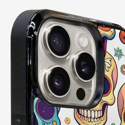 iPhone 16 Pro Max Case — Vibrant Skull Seamless, Original Design Phone Case
