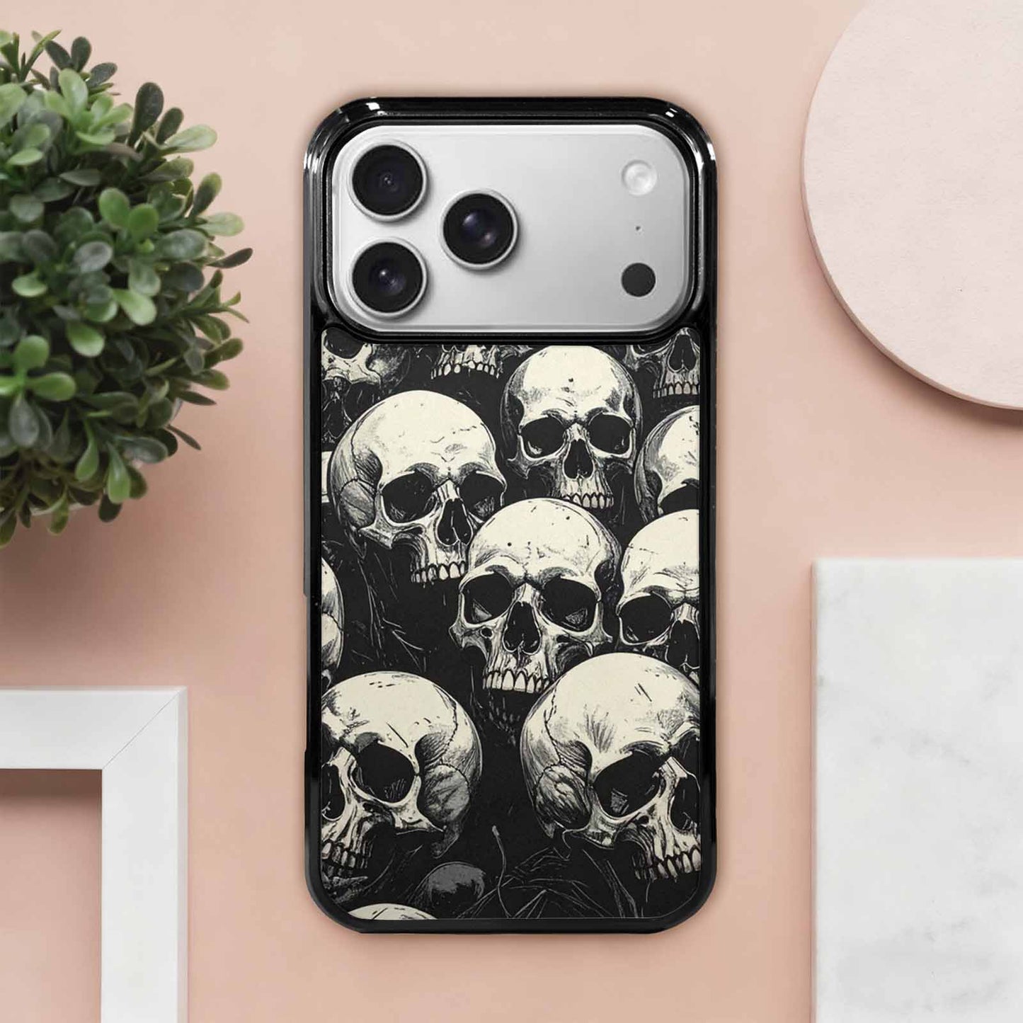 iPhone 17 Pro Max Case — Skull Dark Art Gothic Print Gothic, Personalized Phone Case