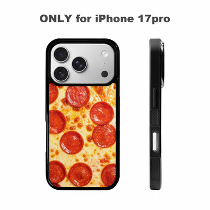 iPhone 17 Pro Case — Pepperoni Pizza Print Original Art, Customized Protective Case