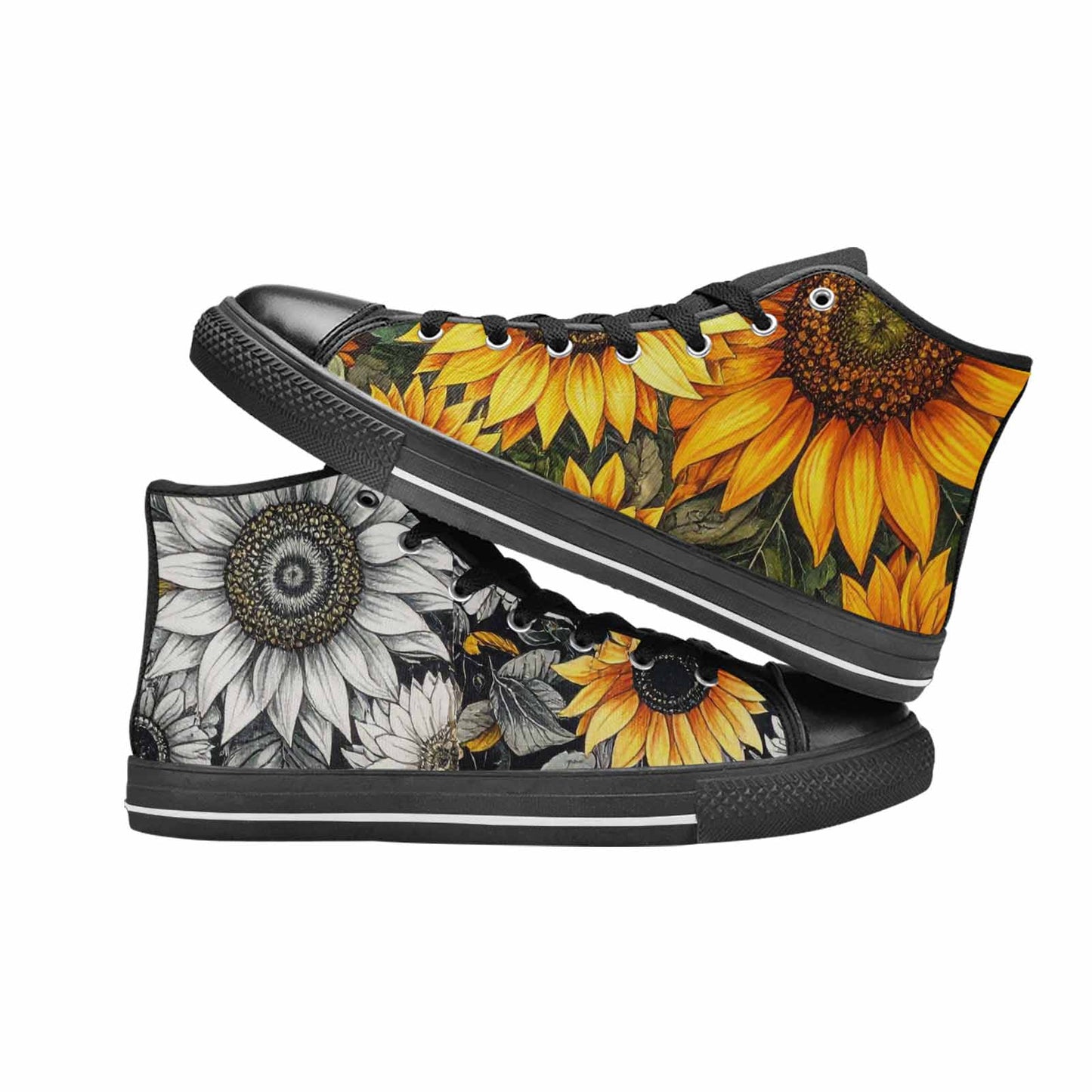 MEN'S Sunflower High Top Canvas Surreal Custom Sneakers