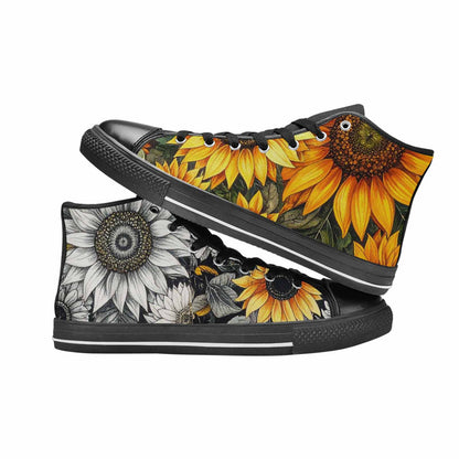 MEN'S Sunflower High Top Canvas Surreal Custom Sneakers