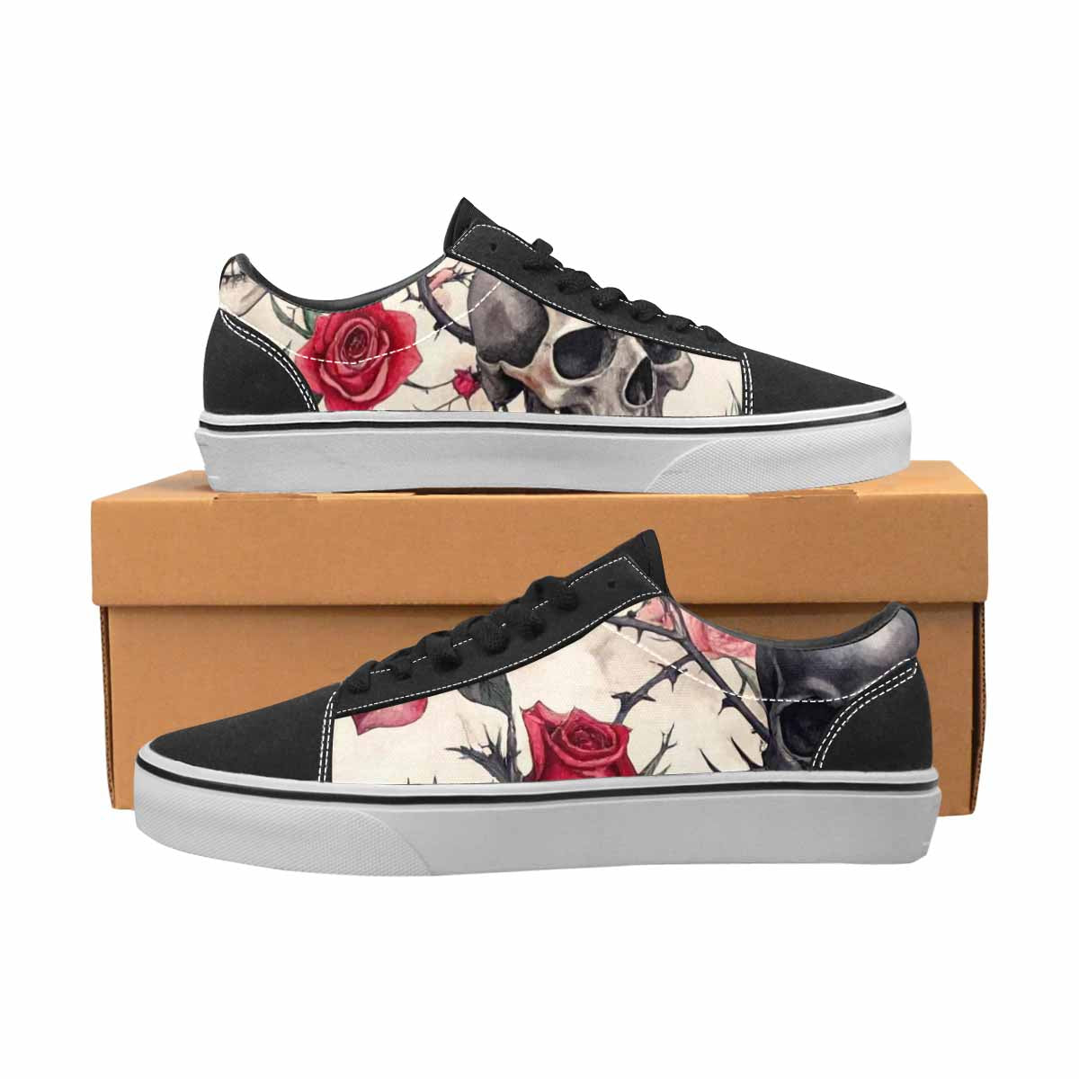 MEN'S Skulls - Roses Canvas Lace-Up Aesthetic Shoes