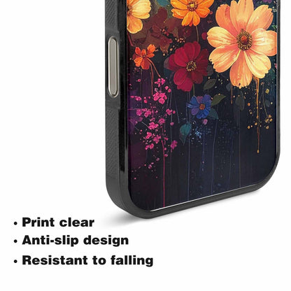 iPhone 15 Pro Max Case — Shadowy Glitch Floral Pattern Hundreds Of, Unique Phone Case Design