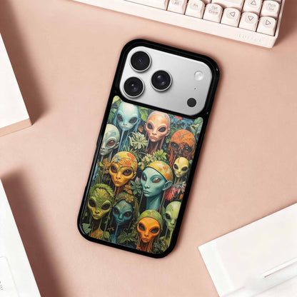 iPhone 17 Pro Case — Aliens Pattern Hundreds Of Sma Alien, Custom Phone Case