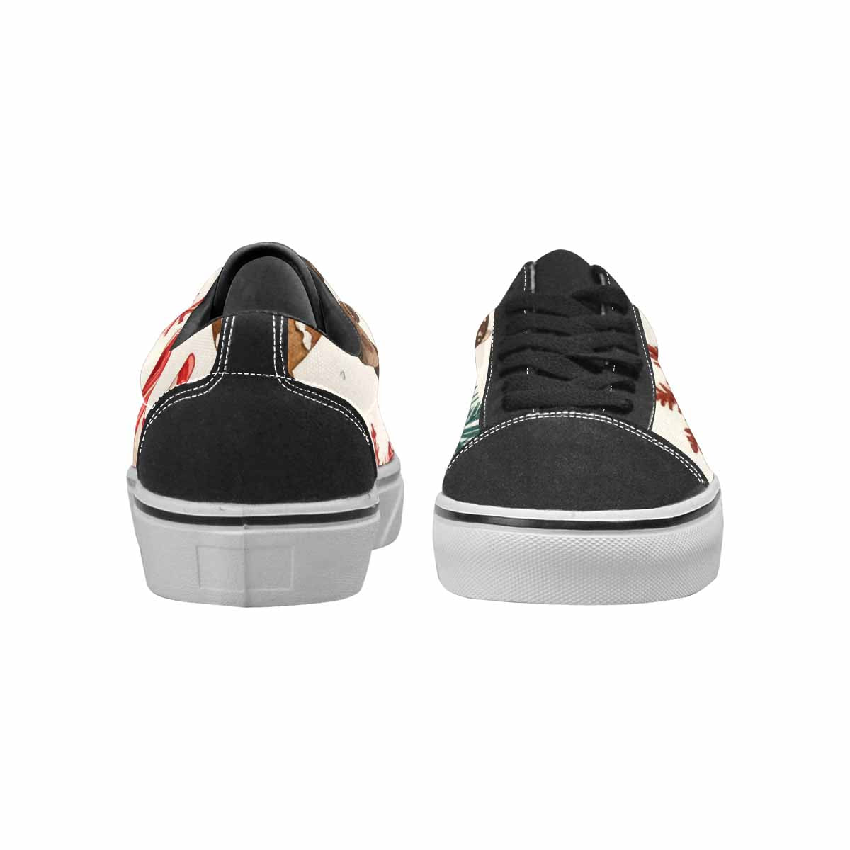 MEN'S Christmas Holly Snowflake Canvas Lace-Up Vibrant Chaos Shoes