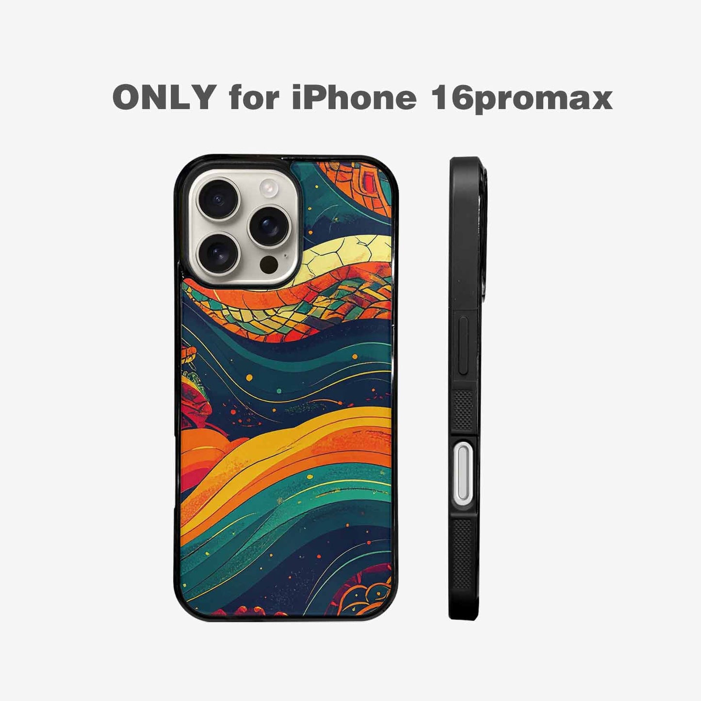 iPhone 16 Pro Max Case — Hippie Serpent Pulse, Custom Art Phone Cover