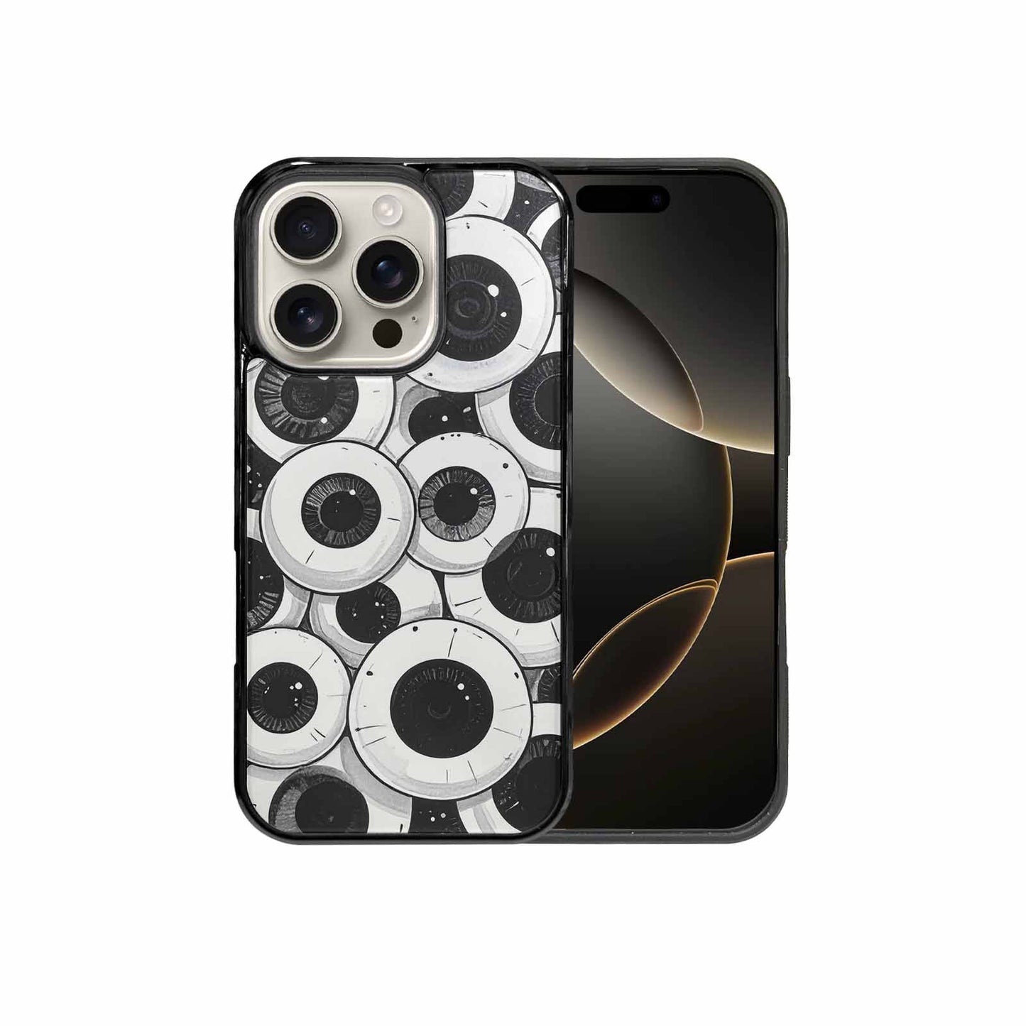 iPhone 16 Pro Case — Googly Cartoon Eyeballs Custom, Custom Made Phone Cover
