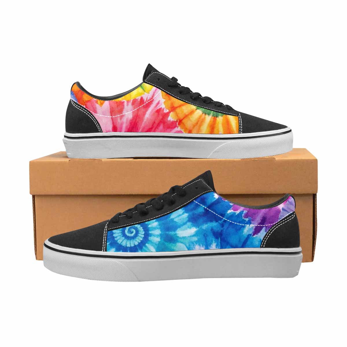 MEN'S Tie Dye Swirl Canvas Lace-Up Dark Academia Shoes