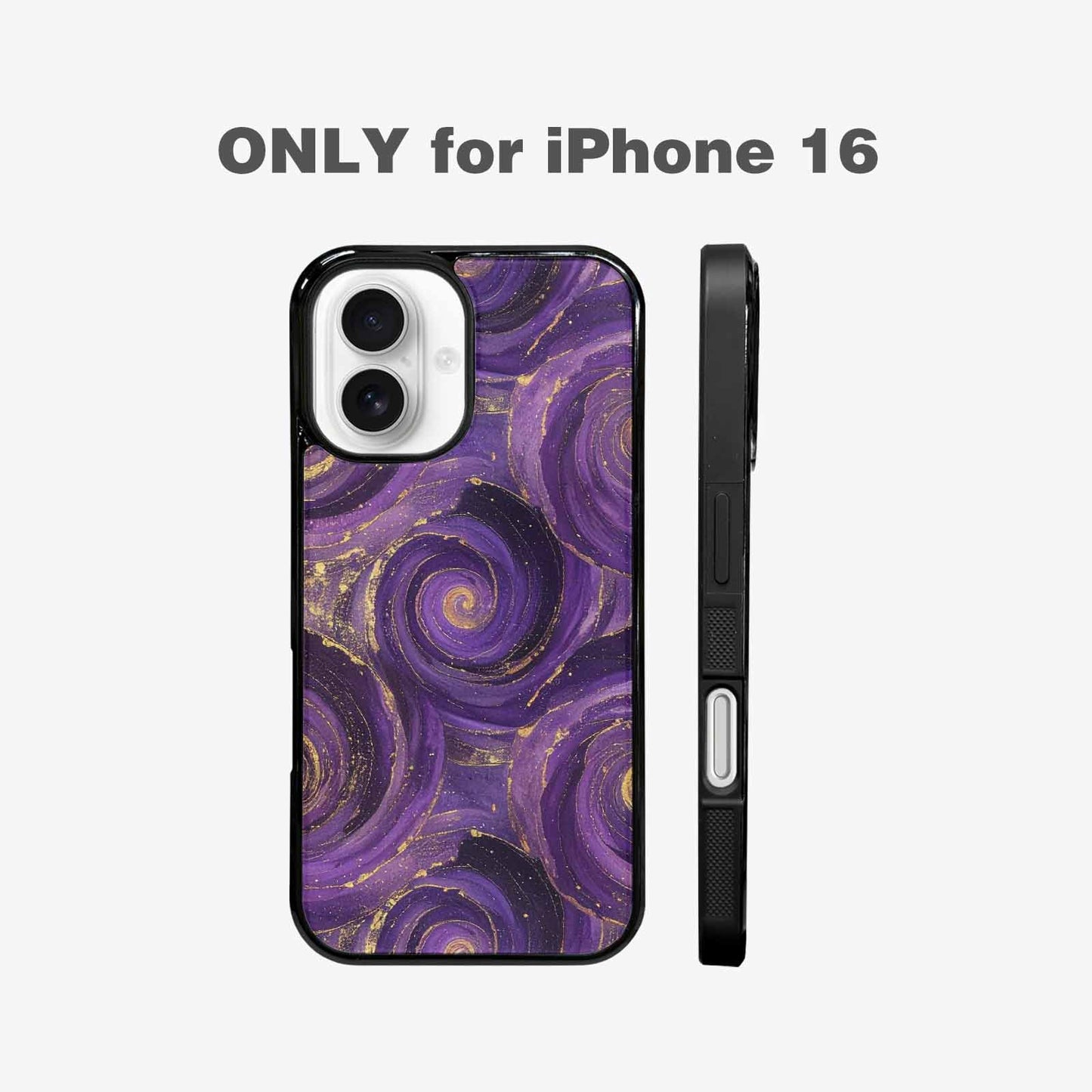 iPhone 16 Case — Swirling Brushstroke Starry Night Texture Blended, Custom Made Phone Cover