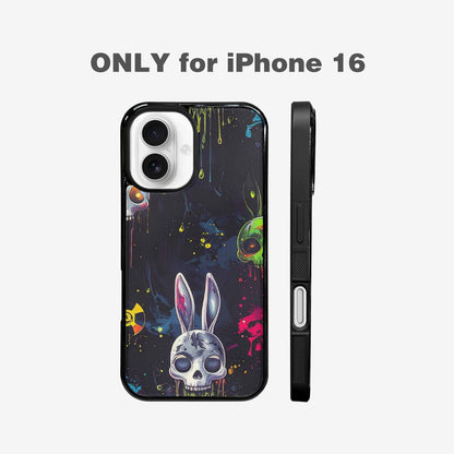 iPhone 16 Case — Radioactive Ghost Bunny Skull Sm Onf, Original Design Phone Case