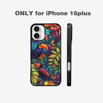 iPhone 16 Plus Case — Toucan Jungle Toucan Jungle Pattern Hundreds, Custom Designed Case Cover