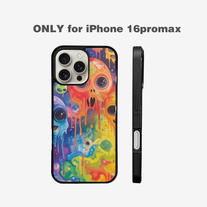 iPhone 16 Pro Max Case — Aliens Tie Dyemelting Aliens P, Custom Print Case Cover