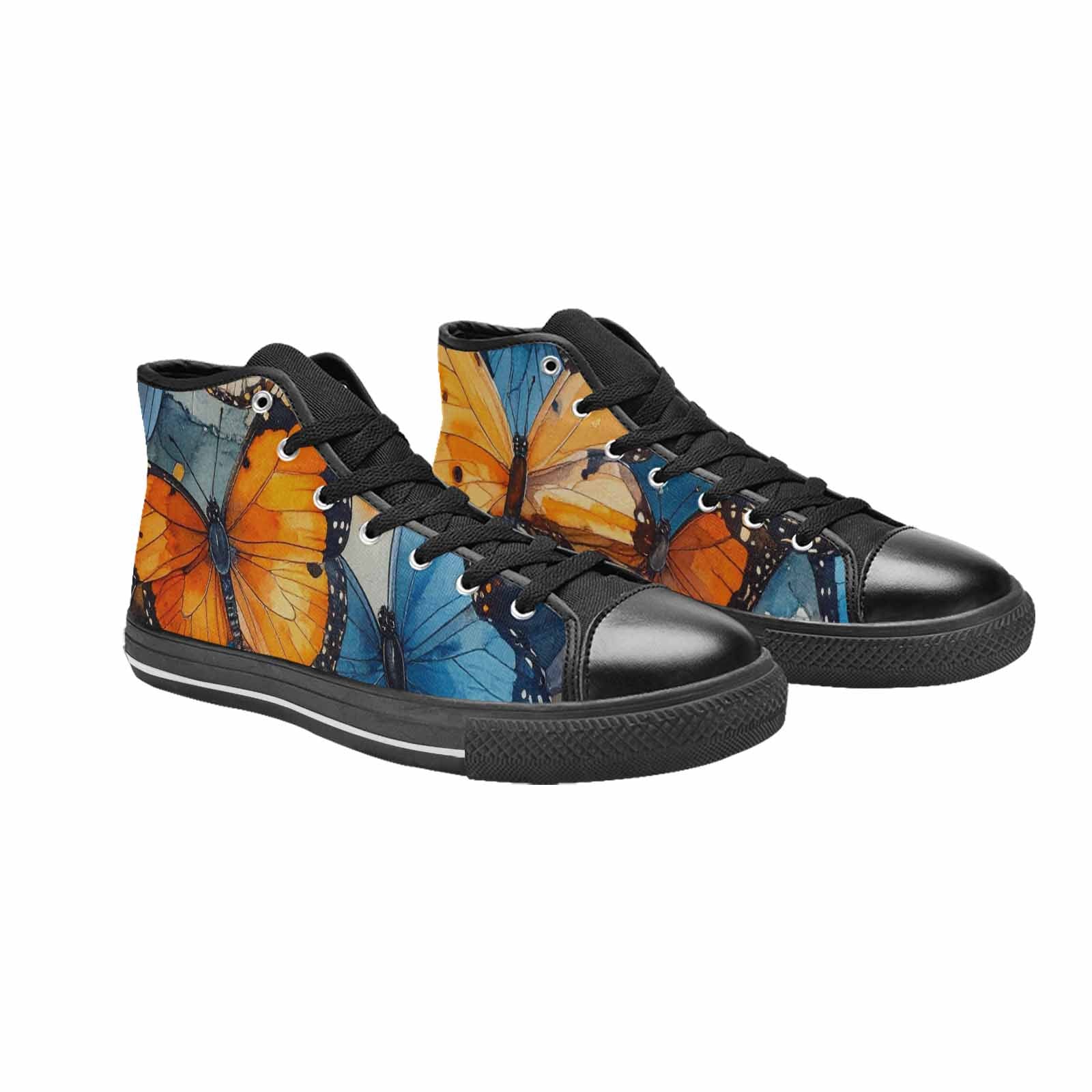 MEN'S Butterfly Wing High Top Canvas Aesthetic Custom Sneakers