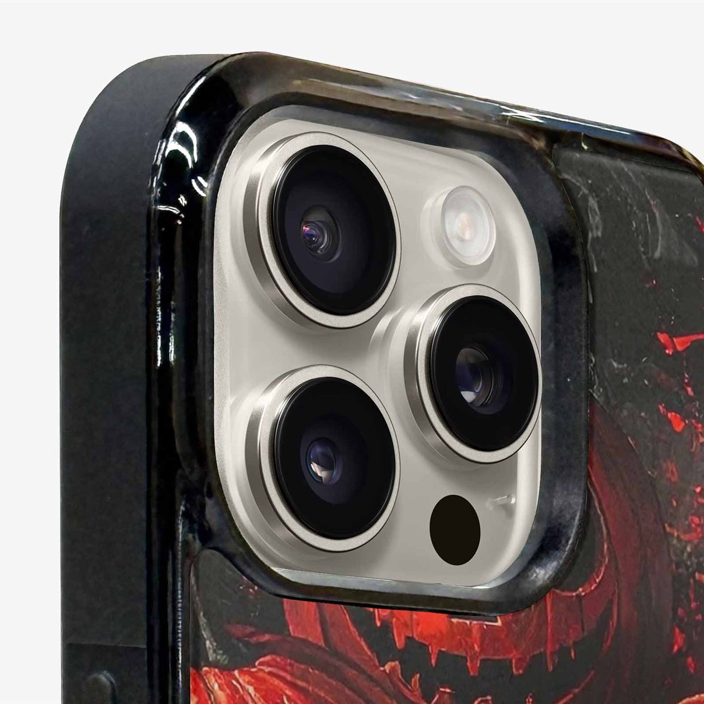 iPhone 16 Pro Max Case — Bloody Pumpkin Face, Unique Phone Case Design