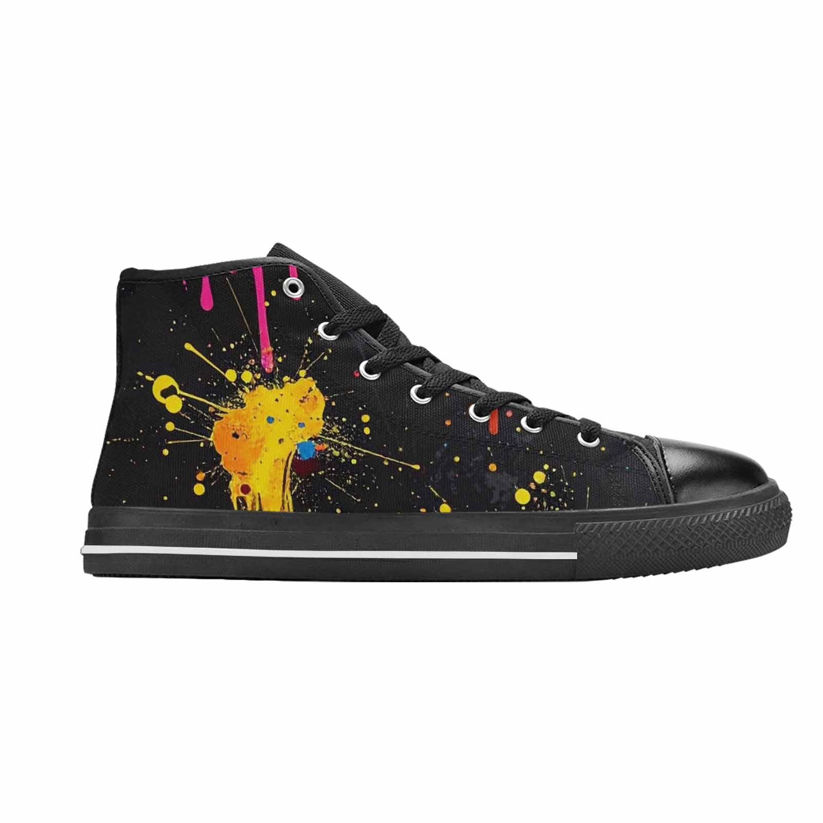 MEN'S Paint Splatter High Top Canvas Neon Fantasy Shoes
