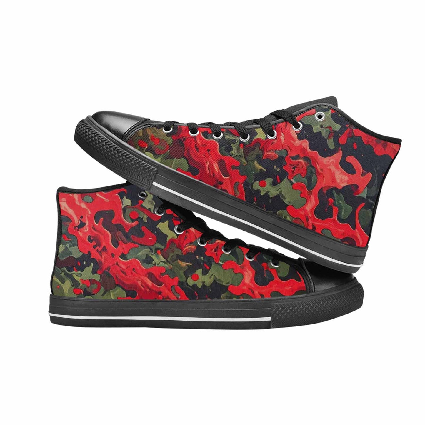 MEN'S Military Camouflage Blotch High Top Canvas Dark Academia Shoes