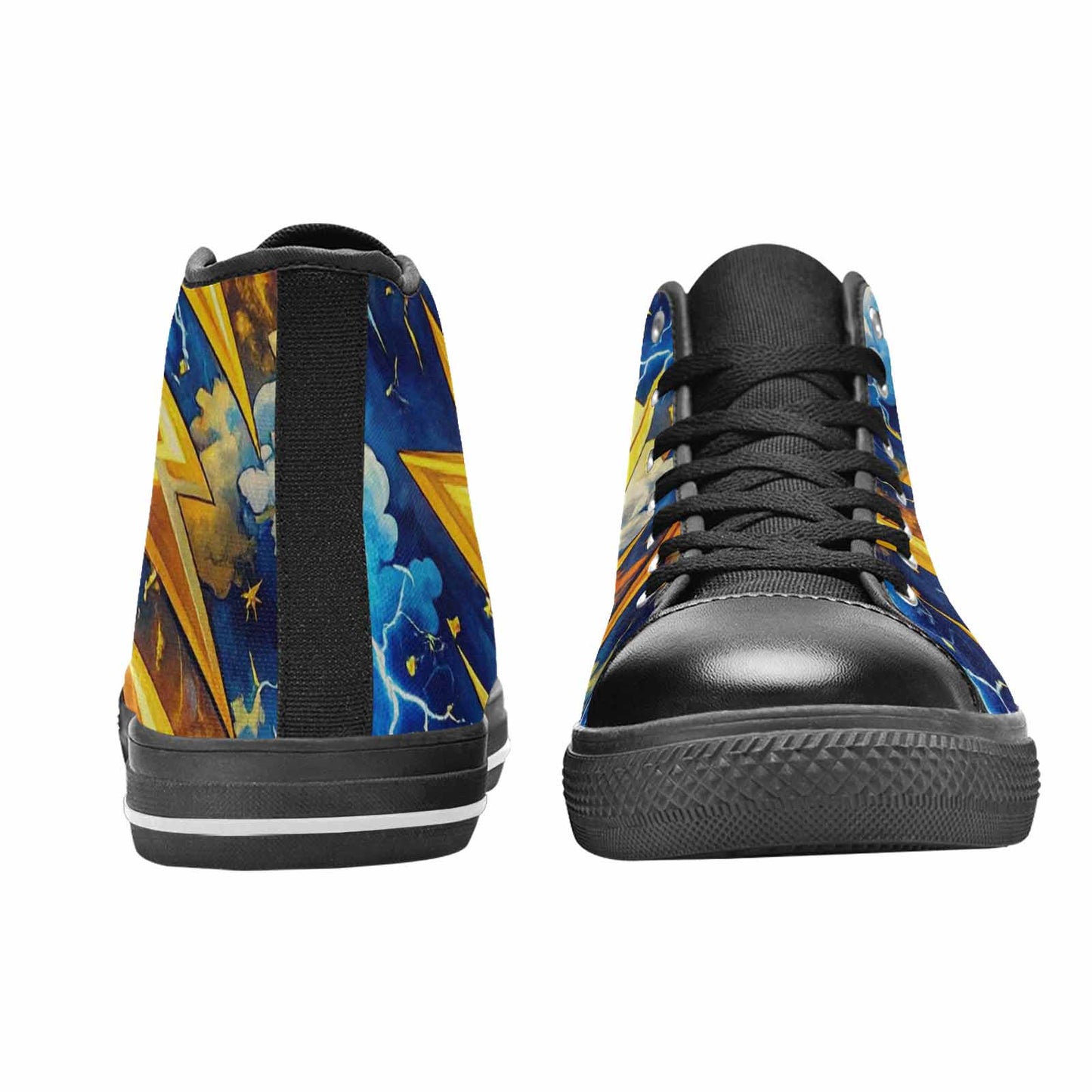 WOMEN'S Lightning Bolt High Top Canvas Dark Academia Custom Shoes