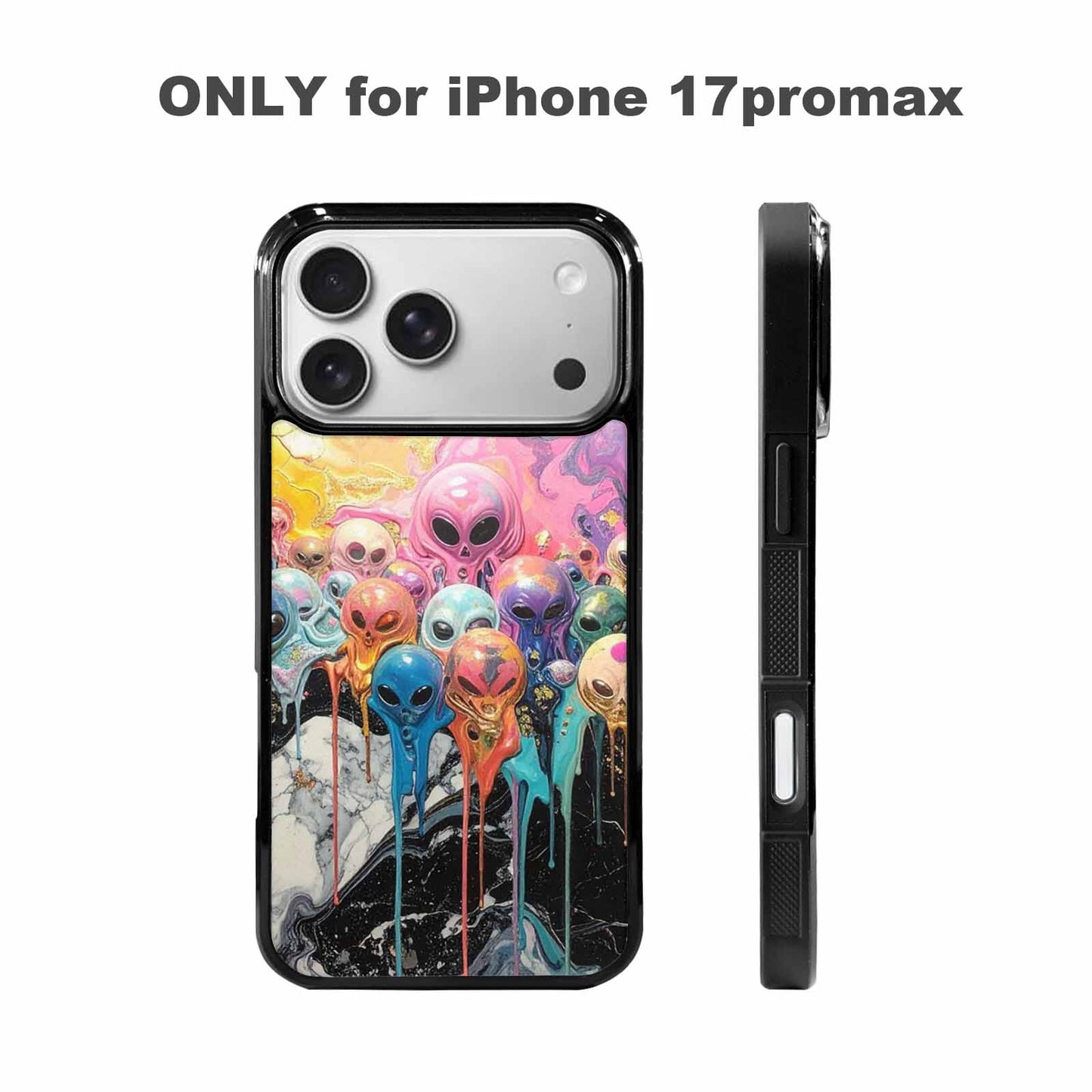 iPhone 17 Pro Max Case — Aliens Marblemelting Aliens Pa Alien Scifi, Original Design Phone Case