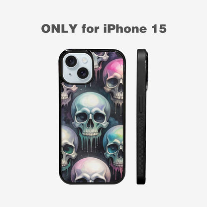 iPhone 15 Case — Dark Black And White Color Tone, Custom Art Phone Cover