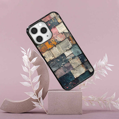 iPhone 15 Pro Max Case — Distressed Grunge Texture Pattern Hundreds Of, Custom Phone Case