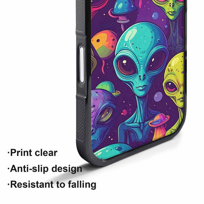 iPhone 17 Pro Case — Alien Ufo Cartoon Art Pattern Alien, Custom Art Phone Cover