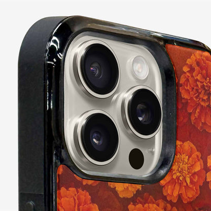 iPhone 15 Pro Max Case — Marigold Day Of The Dead Marigold, Custom Print Case Cover